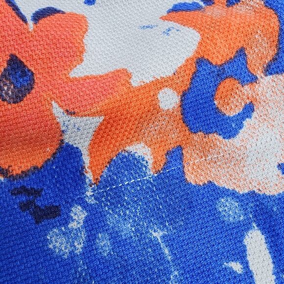 Ann Taylor Loft Skirt Women's 6 Bright‎ Floral Pencil Canvas Back Pleat - Picture 3 of 6